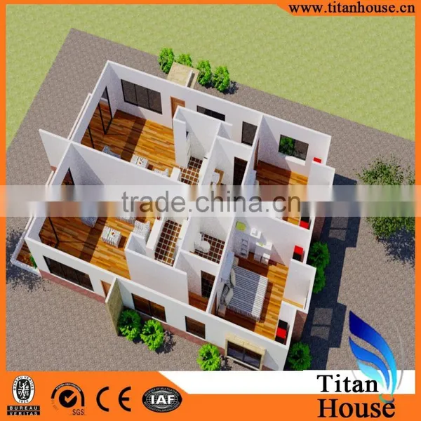 2015 Beautiful Design China Supplier Modern Steel Prefab Duplex Villa photo-3