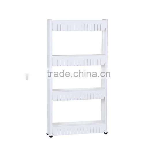Multi-purpose Removable 4-layer Plastic Bathroom Shelf Crevice Gap Commodity Shelf photo-3