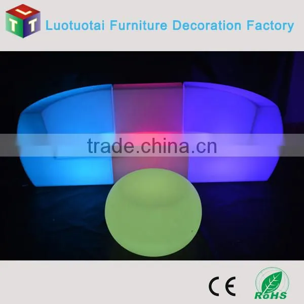 PE Plastic Illuminated Led Bar Furniture Battery Opertaed Remote Control Led Bar Sofa photo-3