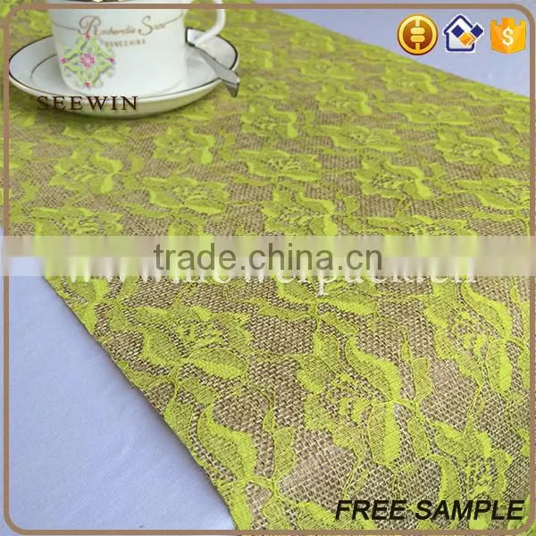 Awards Banquet Table Runner Polyester Jute Fabric photo-2