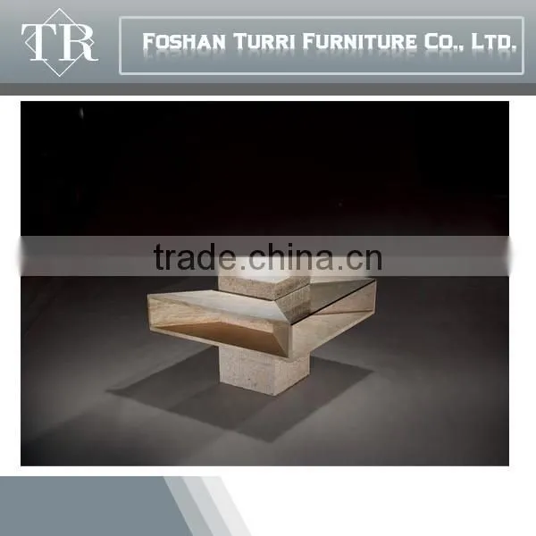 Luxury Glass Travertine Coffee Table,Living Room Furniture Design Tea Table photo-5