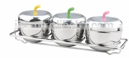 5pcs Stainless Steel Seasoning Pot Spice Container Set photo-2