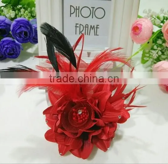 High Quality Flower Fabric Brooch for Hair or Cloth Decoration photo-2