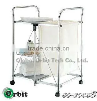 Best Sell Restaurant Folding Kitchen Wooden Tea Serving Trolley Cart photo-2