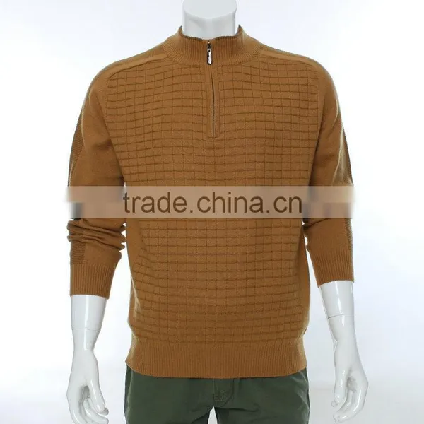 Men Pullover Sweater With 1/4 Zipper ,blue Long Sleeve Wool Sweater Pullover,merino Wool Sweater photo-2