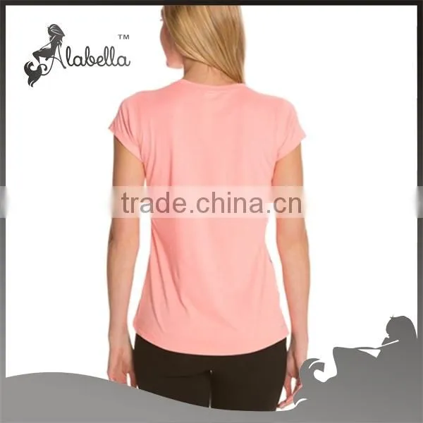 Yoga Clothing Manufacturers Plain Women Fitted Blank T-shirts photo-2