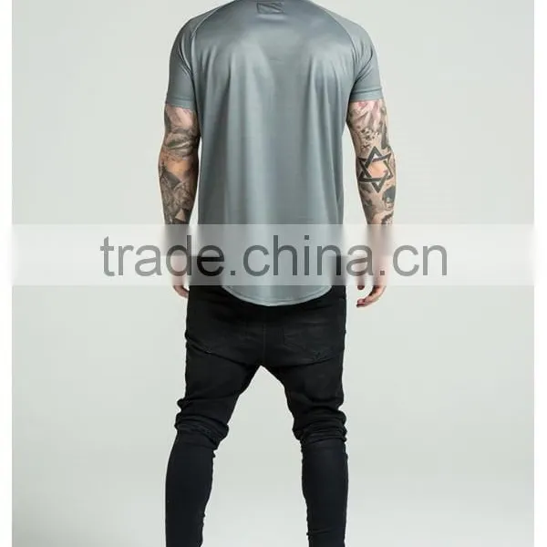 2016 Fashion Design Mens Baseball Jersery 1/4 Zipper Pullover Jersey Top Raglan Short Sleeve Curved Hem T Shirt Jersey photo-3