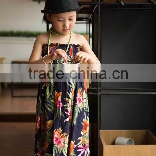 COOL KID ZONE 2016 Rayon Flower Soft Baby Dress off Shoulrder Fashion Girl Baby Dress photo-2