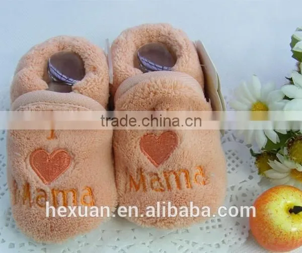 B80000C Winter Thick Baby Indoor Shoes, I Love Mama/Tata,Kids Winter First Walkers,Newborn Warm Shoes, photo-4