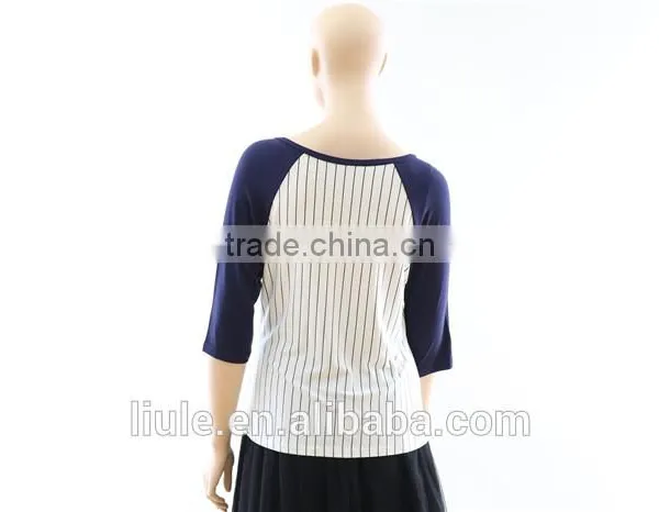 Stylish Lady Women Medium Sleeve Pullover Tops Casual Blouse photo-2