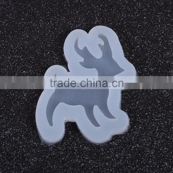 Custom Shape Christmas Reindeer Snowflake Snowman Snowflake Tree White Silicone Resin Mold For Jewelry Making DIY photo-2