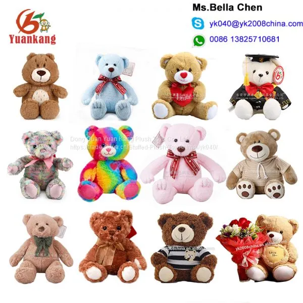 Wholesale Custom 10cm 50 cm 60cm Colorful Pink Ted Bear Funny 3 Inch 7 Inch 12 Inch 5 ft 6 Foot Blue Color Magic Teddy B