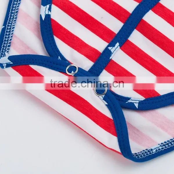 Baby Girl Long Sleeve Red White Striped Romper Outfit Clothes photo-4