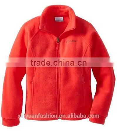 2014 Hot Sale Long Girl Orange Polar Fleece Blanket Coat Jacket