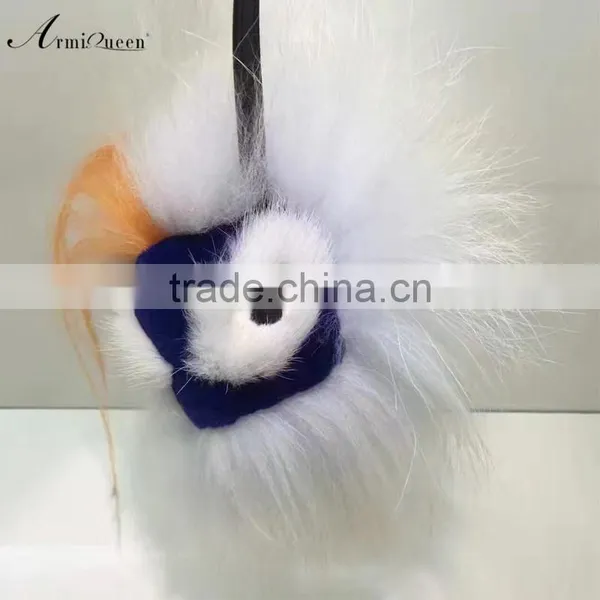 Raccoon Pendant Lovely Little Monster Raccoon Fur Pom Pom Keychain photo-6
