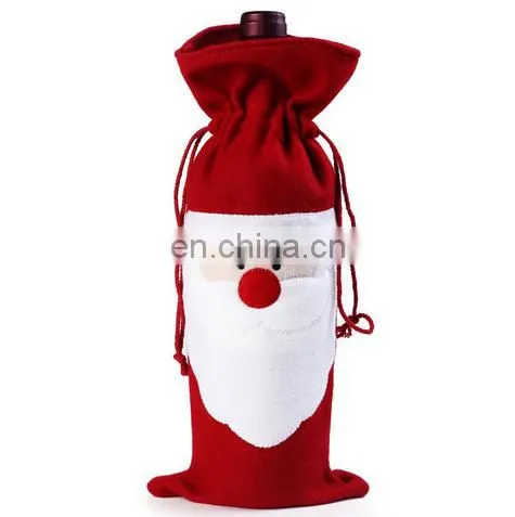 Christmas Santa Claus Red Wine Bottle Bags Christmas Dinner Table Decoration photo-4