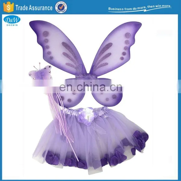 Fancy Fairy Pixie Wings Tutu Wand Costume Set For Girls Party Dressup photo-6