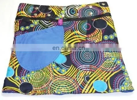 Reversible Classic Wrap Skirt With Patch Pouch