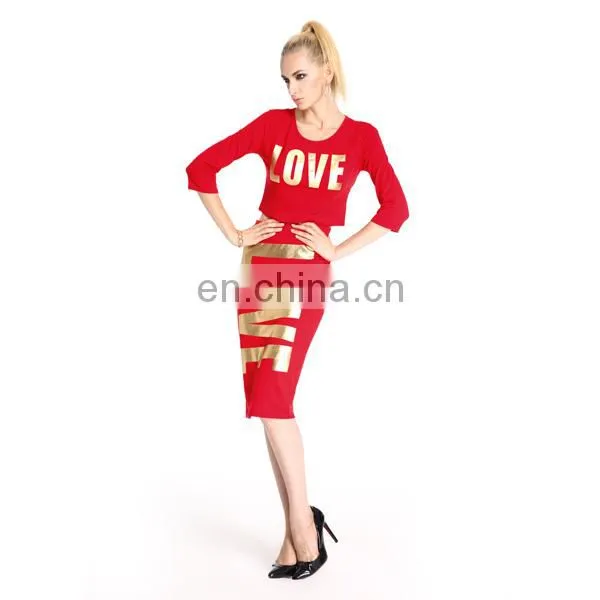 Autumn Style Long Length Cool Hot Two Pieces Woman Set Clothes photo-4