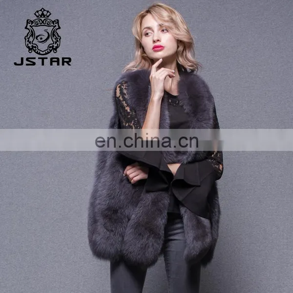 New Products Women Winter Fox Fur Gilet Real Fur Vest photo-4