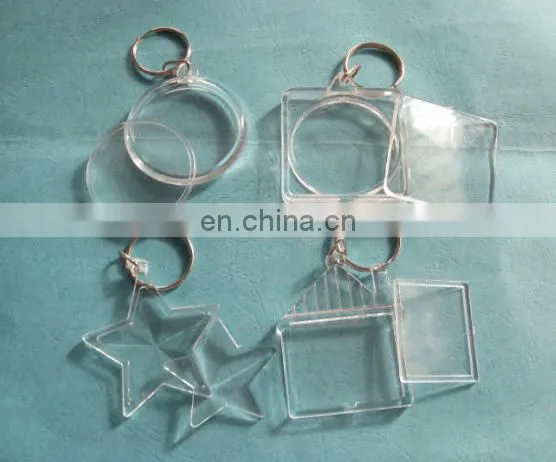 Promotional Clear Custom Blank Souvenir Plastic Frame Key Chain Picture Insert Logo Keyring Acrylic Keychain Photo photo-2