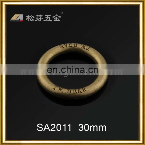 Engraved Logo Handbag Metal Flat o Ring photo-2