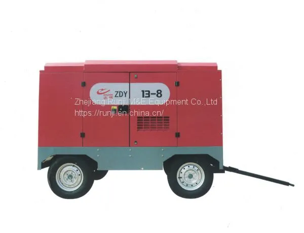 Compressor machine of ZHIGAO brand ZHIJIAN Series ZDY13.6-8  portable screw electrical mobile compressor 8bar 13.6m3/min