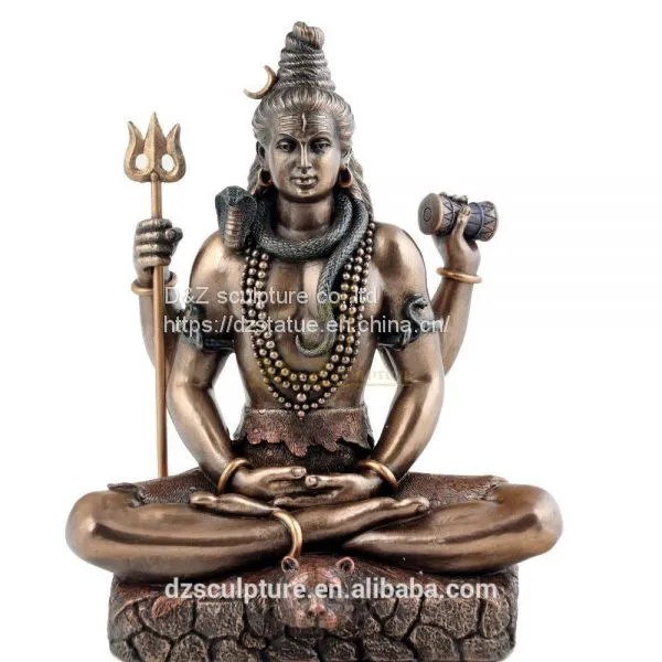 Buddhism Temple Decoration Bronze Lord Shiva Shakti Statue