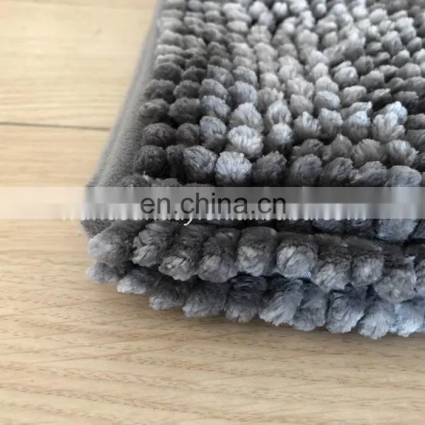 100% Polyester Microfiber Shiny Chenille Bathmat photo-2