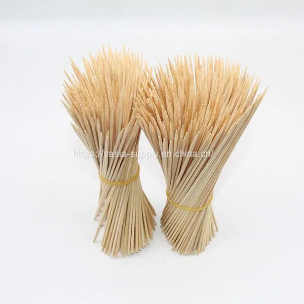100pcs Bamboo Skewers Disposable Wooden Barbecue Grill Mats Candy Fruit Stick Barbecue Skewers Bar Restaurant Utensil 20cm X4mm photo-2