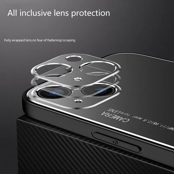 For Apple12Pro Max Waterproof Mobile Cell Phone Case For Iphone14 Aluminum Alloy Soft Glue 13 Protective Cover Frosted Fine Hole photo-4