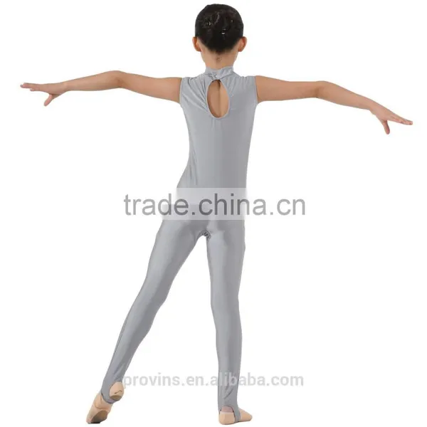 Turtle Neck Sleeveless Kids Unitards photo-3