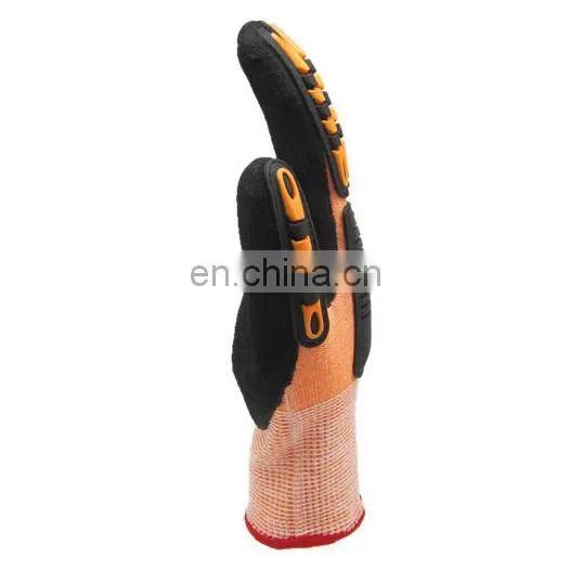 Industrial Construction HPPE Oilfield Cut Resistant Nitrile Palm Coated Impact Working Safety Gloves photo-3