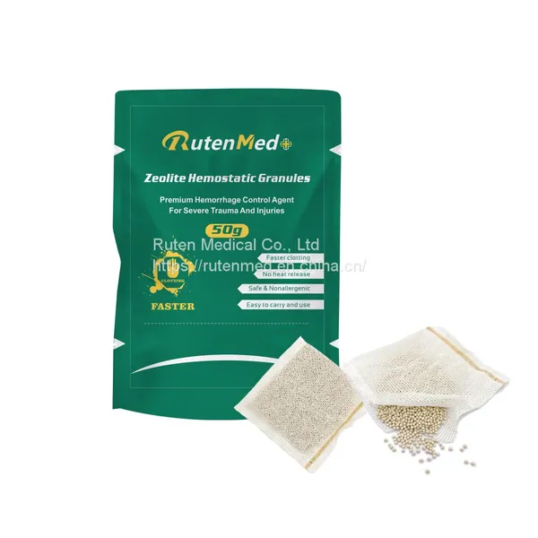 50g/100g Zeolite Rapid Hemostatic Dressing Stop Bleeding Powder Hemostatic Dressing
