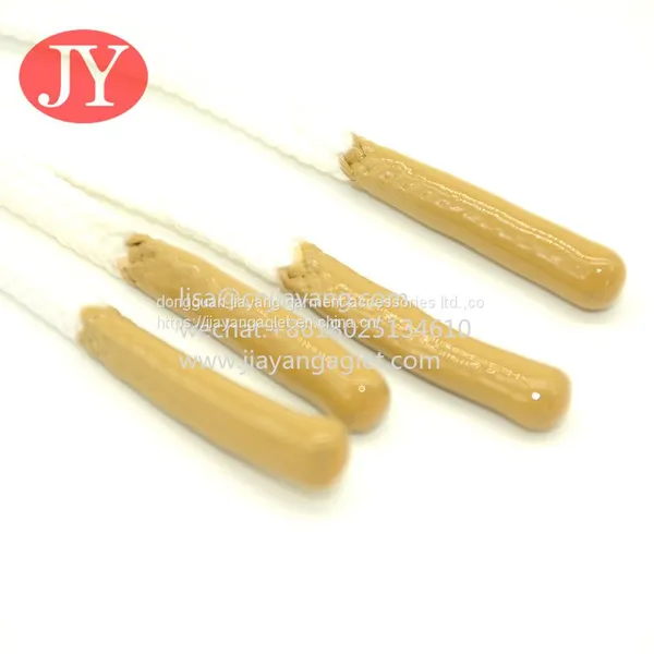 Custom Silicone Dipped Shoelace Tipping Cotton Shoolace Dipping Aglet Tips photo-2