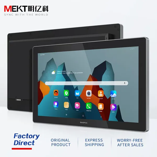 15.6 Inch Industrial Capacitive Touchscreen Embedded Android All-in-One Flat Panel Computer Wall Mountable Wide Voltage PC R3568