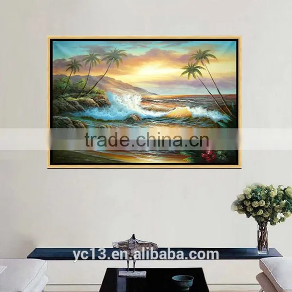 Hot Selling Modern Hand Painted Wall Art Decoration Seascape Oil Painting photo-4