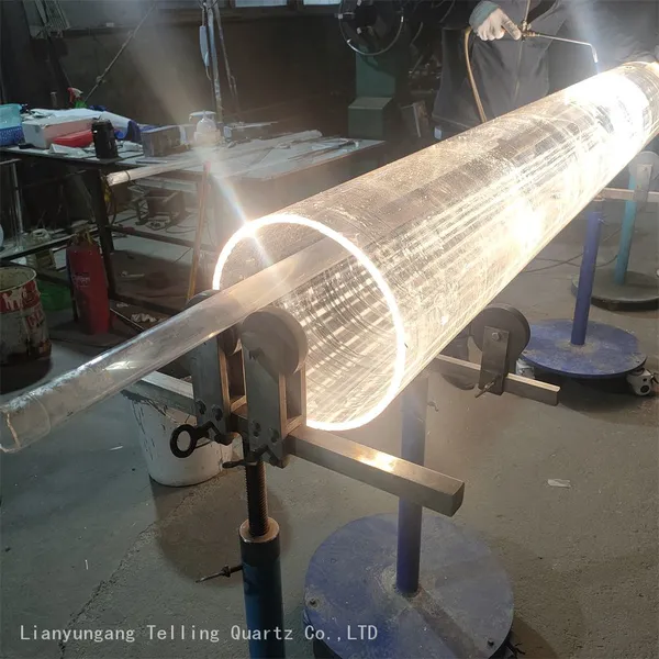 Fatory 200-400mm Diameter Quartz Glass Tube Quartz Pipe photo-5