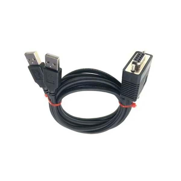 1-to-2 DB9 to USB Serial Adapter Cable for RS232 Communication photo-2