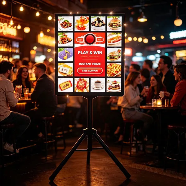 Floor Stand Spin-to-Win Interactive Prize Draw Light Box In-Store Customer Engagement Kiosk