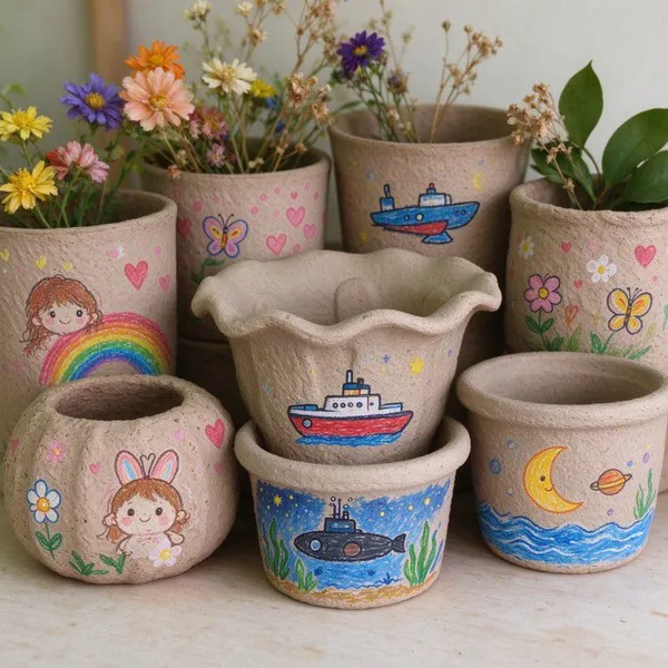 Paper Mache Base Pulp for Children's Handmade Decoration DIY Painting Unfinished Craft Shapes