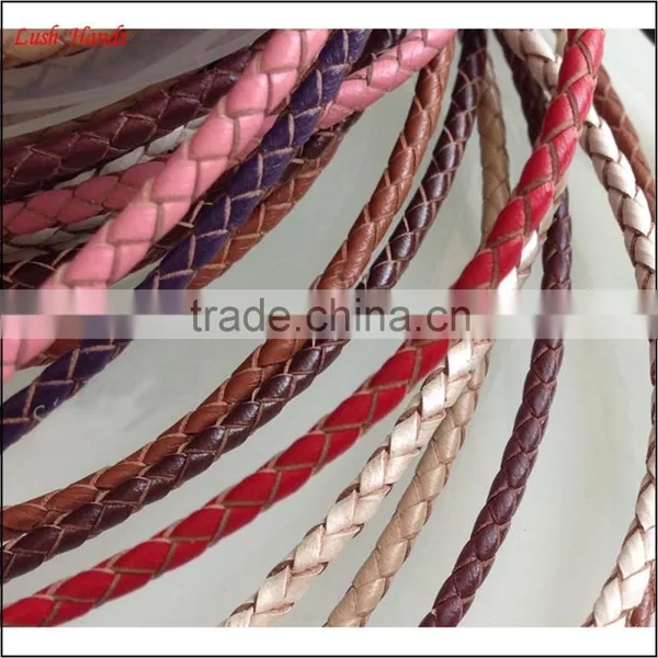 10mm Flat Braided Leather Cord for Curtain Cord Manufactory photo-3
