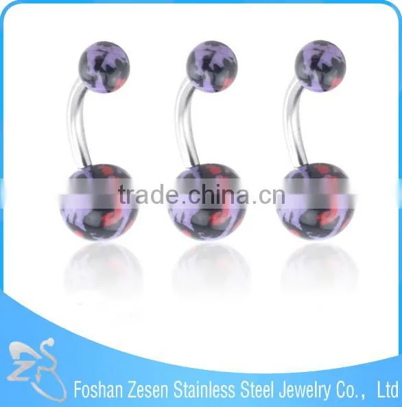 Stainless Steel Jewelry Main Material Resin Balls Belly Piercing Jewelry photo-3