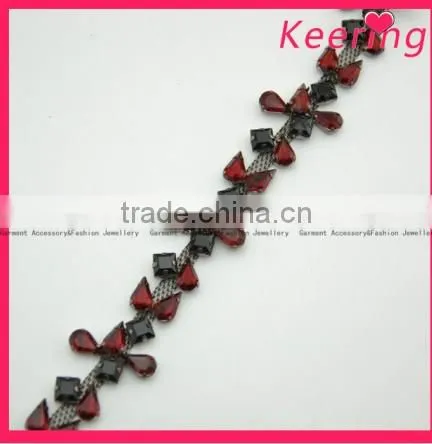 New Design Rhinestone Chain Trimming for Clothes Accessories WRC-092 photo-2
