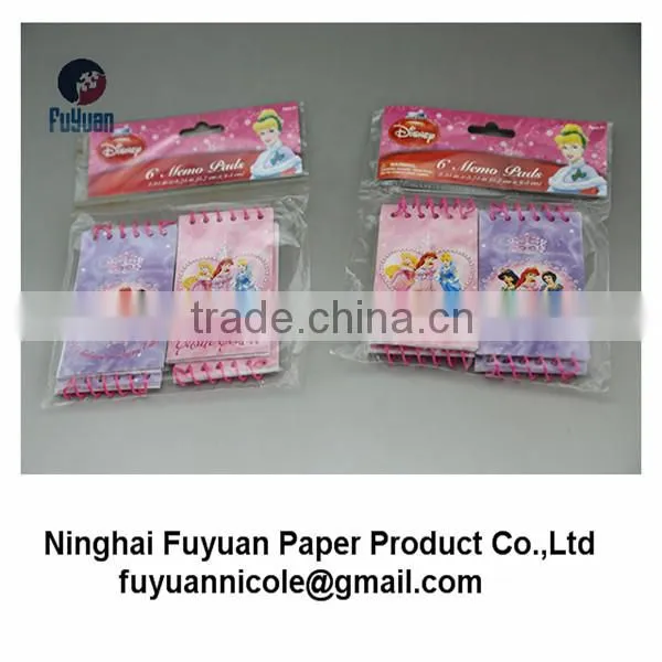 Kids Plastic Spiral Mini Memo Pad Pocket Notepad