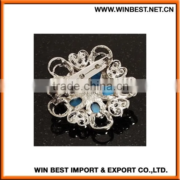 Wholesale China Wedding Flower Brooch, Bulk Rhinestone Brooches,wedding Peacock Brooch photo-5