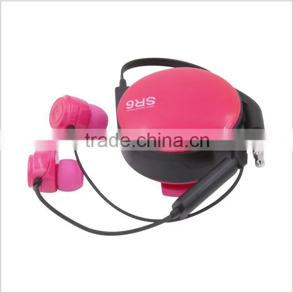 Free Shipping Promotion Retractable Earphone Amount to Wireless Earphone With Microphone photo-3