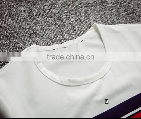 The 2016 Summer Printed the New Men's Short Sleeve T-shirt for Colourful Stripe t Shirt photo-3