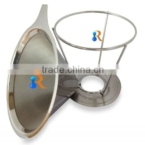 Trade Assurance 18/8 Stainless Steel Reusable Fine Mesh Pour Over Cone Coffee Maker Supplier's Choice photo-6