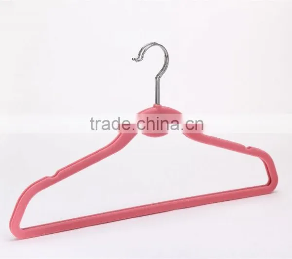 Velvet Flocked Clothes Hangers With Logo
